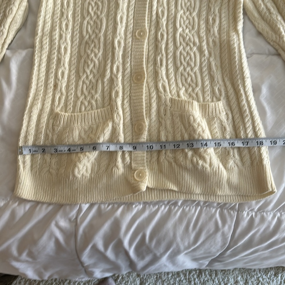 Talbots Button Down Sweater With Pockets - image 5